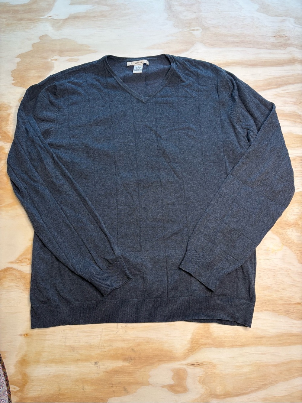 Merona Men's V-Neck Sweater in Charcoal